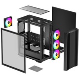 DeepCool CC560 ARGB V2 boîtier midi tower Noir | 2x USB-A | RGB | Verre Trempé