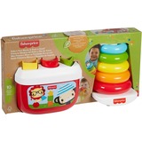 Fisher-Price Pyramide à anneaux pour les premiers blocs et couleurs de bébé, Jeux éducatifs 