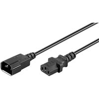 goobay 95124 câble électrique Noir 0,5 m IEC C14 IEC C13, Câble d'extension Noir, 0,5 m, IEC C14, IEC C13, H05VV-F3G, 250 V