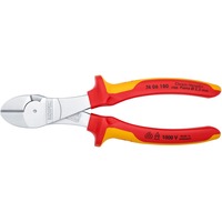 KNIPEX 74 06 180 pince Pinces coupantes diagonales, Tenailles de cran Rouge/Jaune, Pinces coupantes diagonales, Sulfate de chondroïtine, Plastique, Rouge/Orange, 18 cm, 280 g