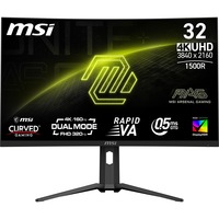 MSI MAG 321CUPDF 31.5" 4K UHD Moniteur gaming incurvé Noir, 160Hz / 320Hz, DisplayPort, HDMI, USB-C, AMD Free-Sync