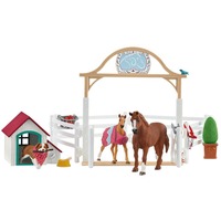 Schleich Horse Club - Les chevaux invités de Hannah avec le chien Ruby, Figurine 42458