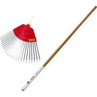 WOLF-Garten UF-M + ZM 140, Râteau Rouge/bois, Râteau à feuilles, Rouge, Acier inoxydable, Bois, Acier, Bois, 140 cm